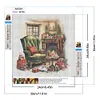 >SALE<5D DIY Full Round Drill Diamond Painting Indoor Sofa Kit Home Decor 30x30cm