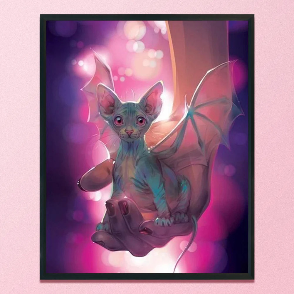 DIY Stamped Cross Stitch 11CT Full Embroidery 40*50cm - Little Bat