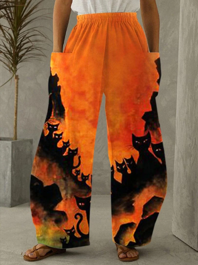 Women's Funny Cat Print Pants