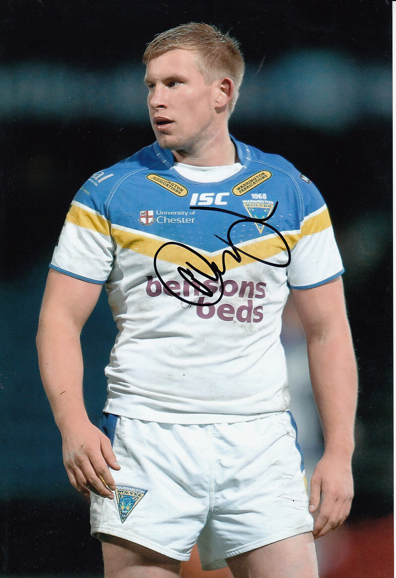 Warrington Wolves Hand Signed Michael Cooper 12x8 Photo Poster painting 1.