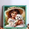 Cute Girl-11CT Stamped Cross Stitch 40*40cm/15.75*15.75in