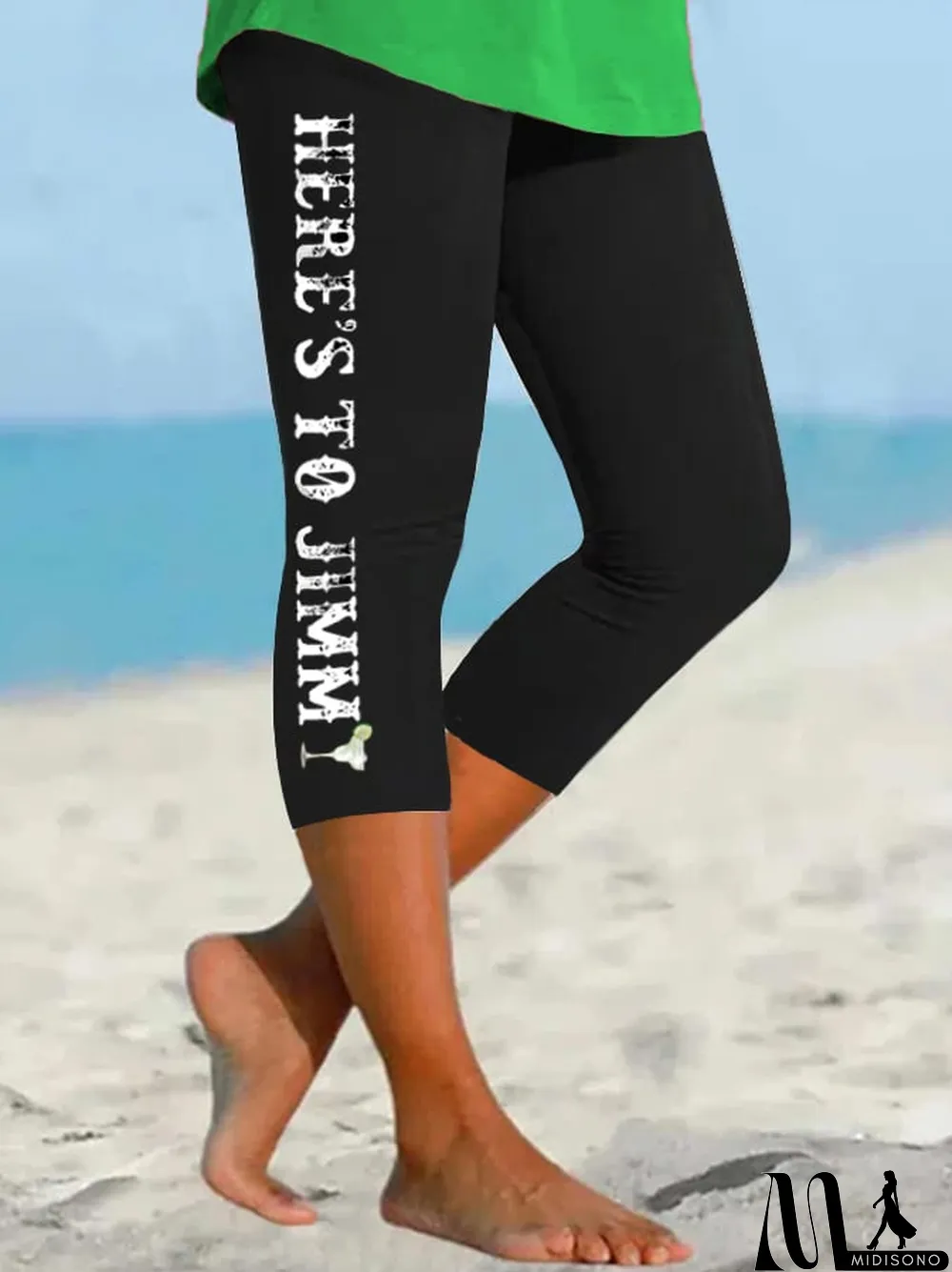 MidiSono - Women's Here's To Jimmy Cropped Leggings