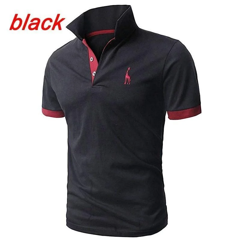 BOLUBAO Men's Brand Casual Polo Shirt Deer Embroidery Pure Short Sleeve Fashion Male Polo Shirts