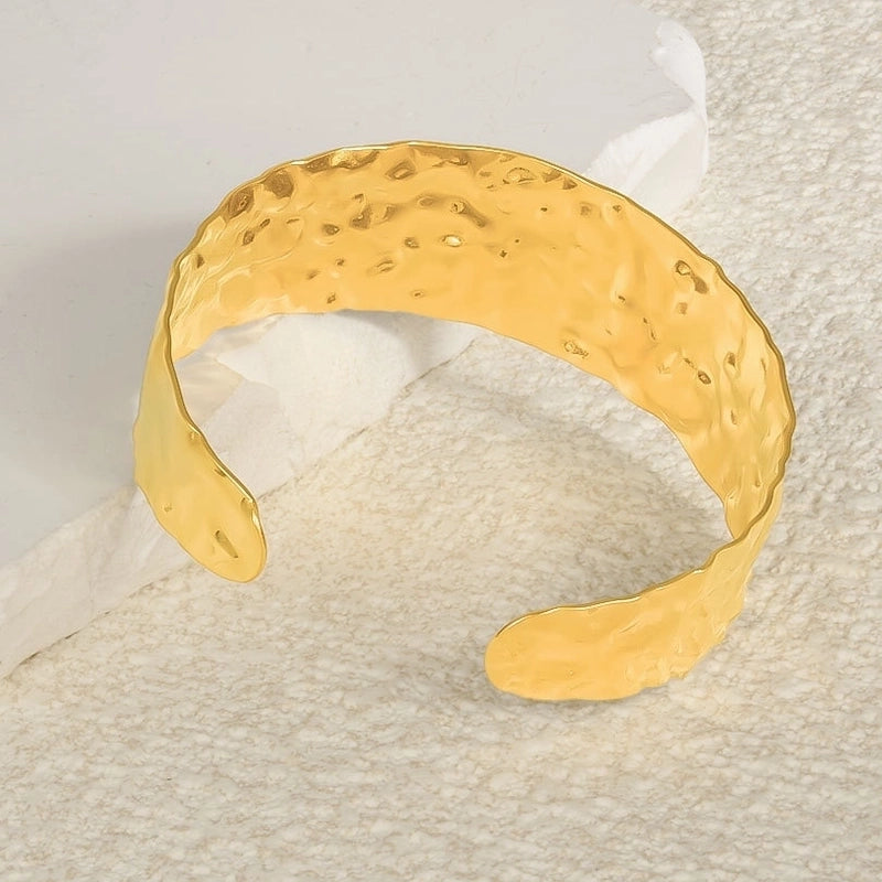 304 Stainless Steel   Bracelet 18K Gold Adjustable Bracelet Light Luxury Design Sense Opening Bracelet In Stock