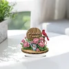 (US Only)2D Flat DIY Garden Plant Desktop Diamond Art Kits Bedroom Table Decoration