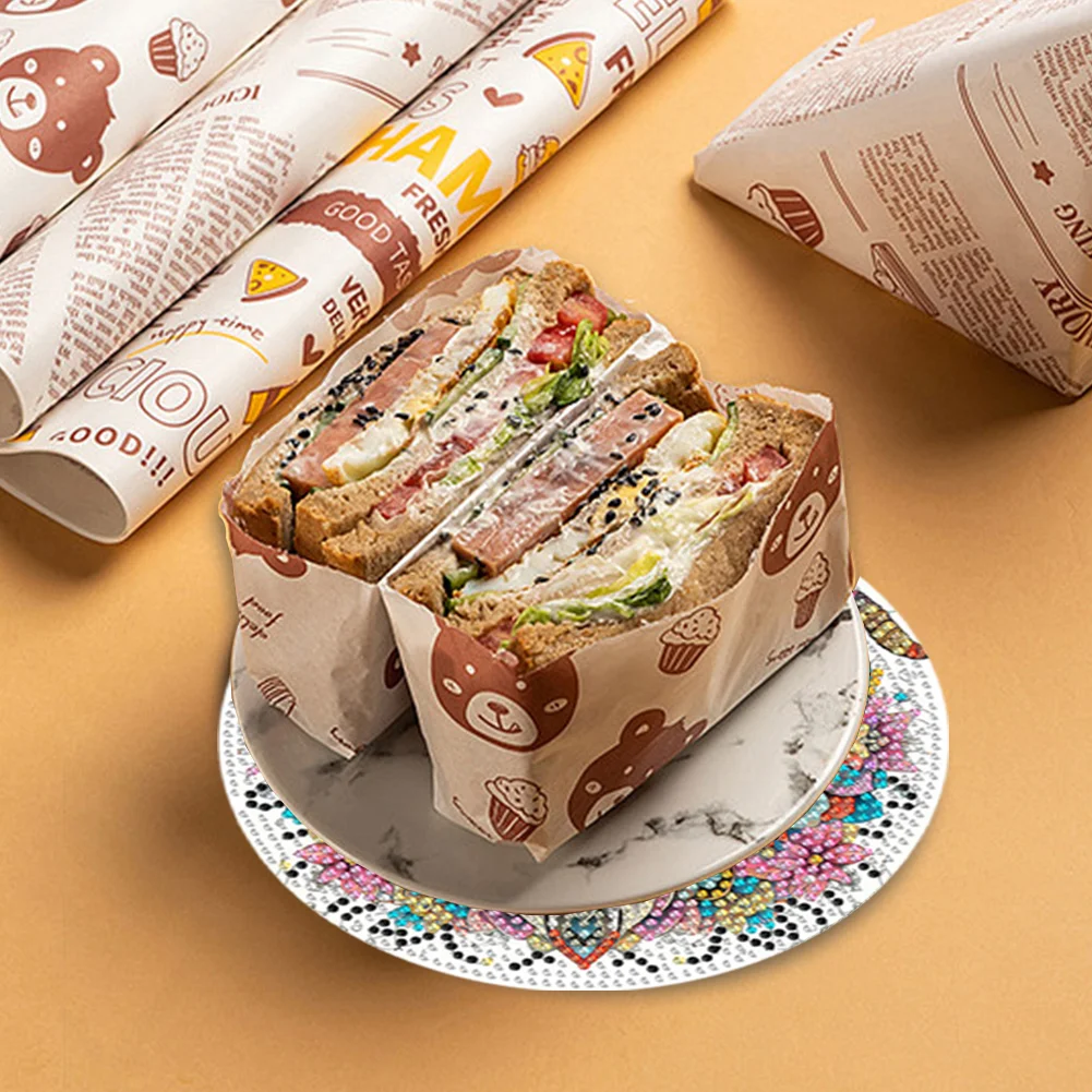 4Pcs Acrylic Mandala and Animal DIY Diamond Dot Kits Diamond Crafts Projects