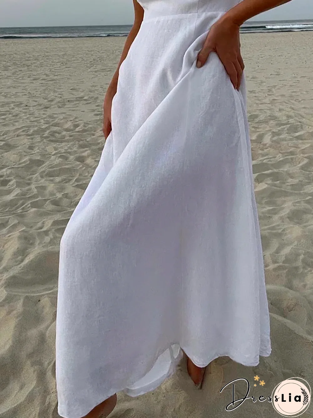 Plus size Casual Plain Sleeveless Dress