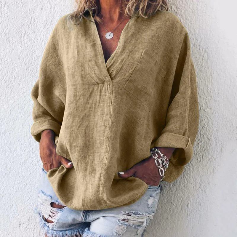 V-neck Long Sleeve Shirt