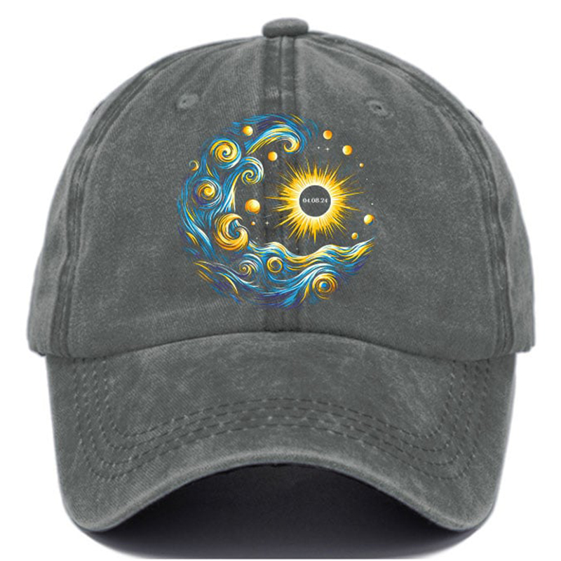 Comstylish Women's 2024 Total Solar Eclipse Print Casual Baseball Cap