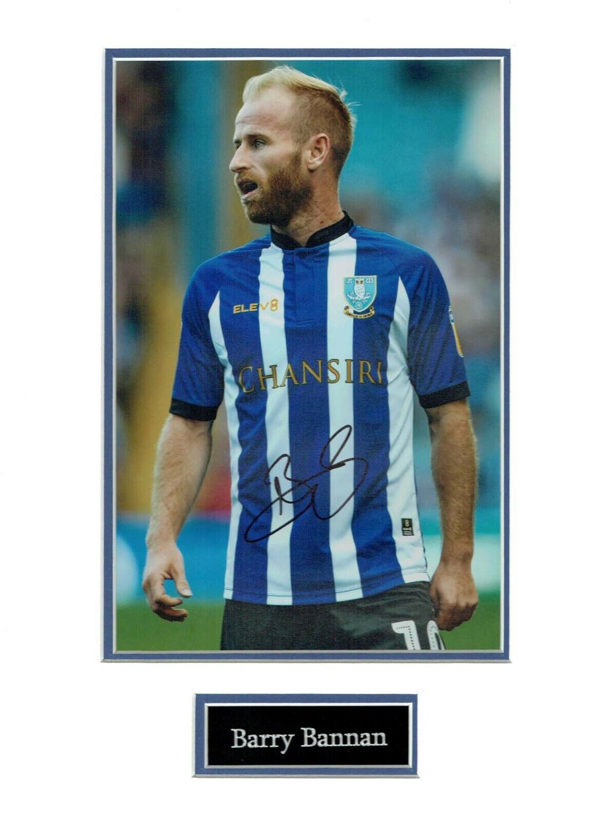 Barry BANNAN Sheffield WEDNESDAY OWLS Signed & Mounted Photo Poster painting Display 5 AFTAL COA