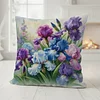 (Multi-Style) Flower Cross Stitch Pillow Cover Kit 11CT Stamped 3 Strands 45x45cm tapestrymarket