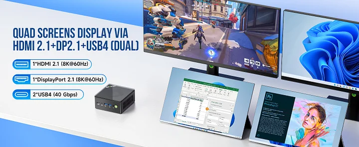 GMKtec AMD Ryzen 7 8845HS Mini PC--NucBox K8 Plus 399.99