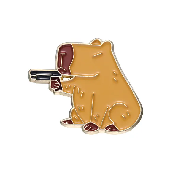 Foto del pin osito valiente con arma