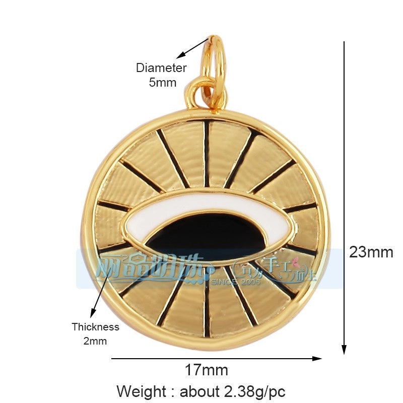 1 Piece Copper Devil’s Eye Pendant Jewelry Accessories