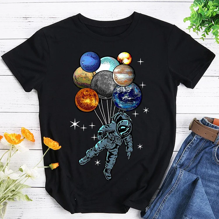 Outer Space Funny Planets T-Shirt Tee -603972-Annaletters