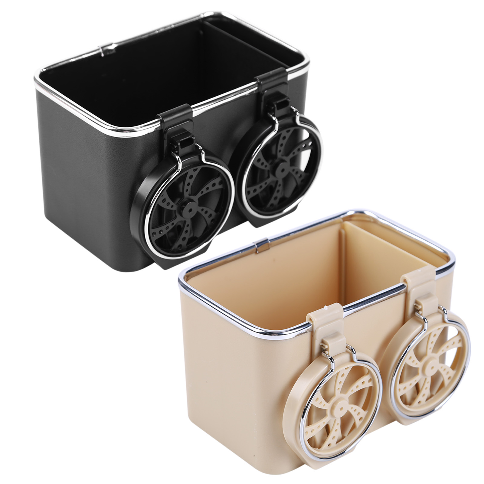 

Tissue Box with Foldable Cup Holders Multifunctional Vehicle-Mounted Tissue, Black, 501 Original