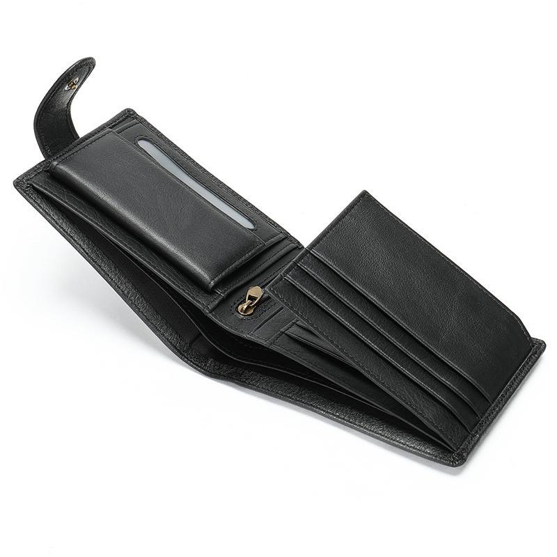 Anti-Theft Soft Leather Plain Clutch Bags Business Casual Wallets