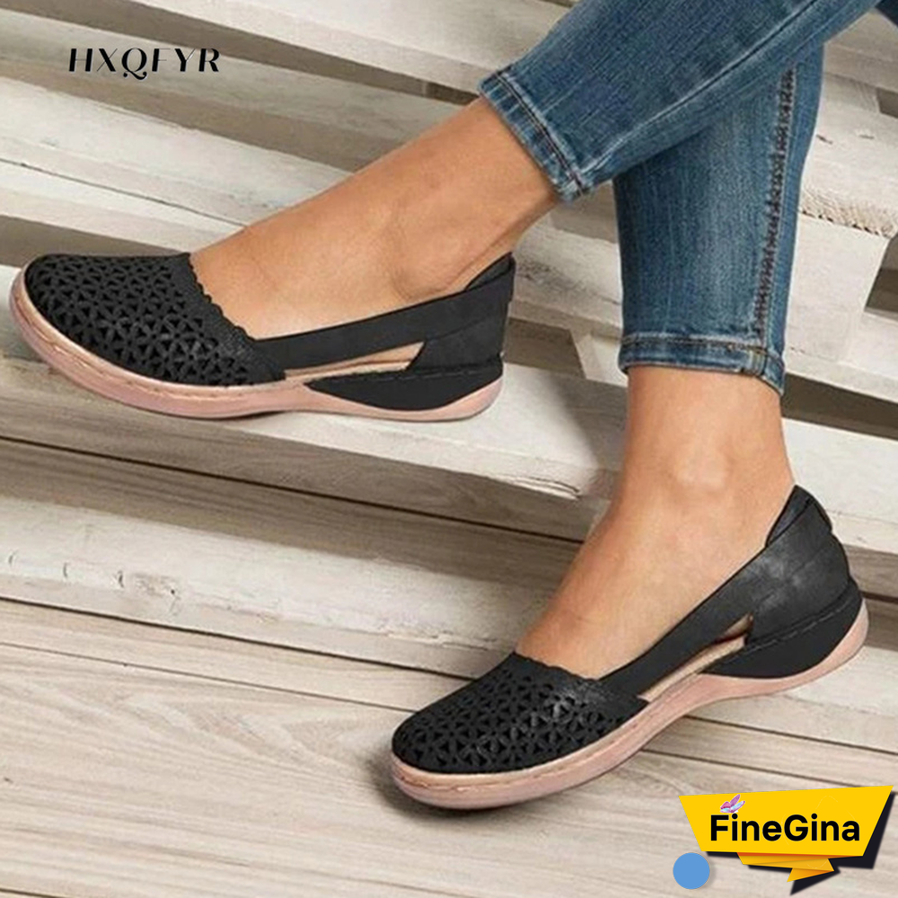 Summer Women Sandals Wedges Orthopedic Hollow Out Ladsies Casuasl Shoes Slip On Vintage Female Sandals Chaussure Femme Sandals