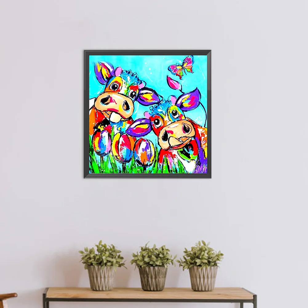 DIY Paint By Number 40*40cm - Abstract Cow