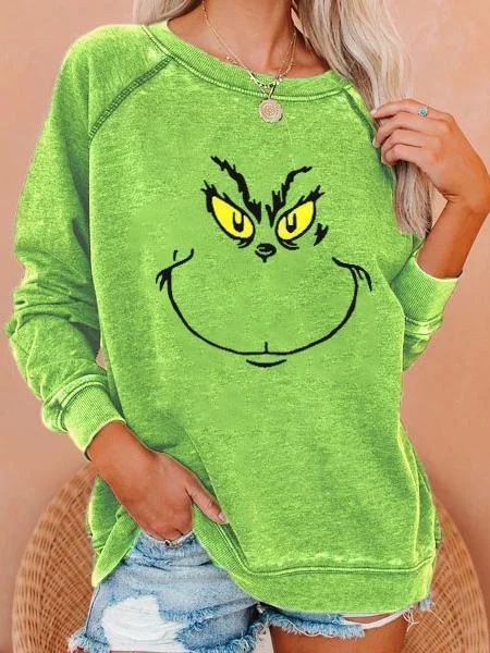 Mayoulove Women Drink Up Grinches Pullover How the Grinch Stole Christmas Sweatshirt-Mayoulove