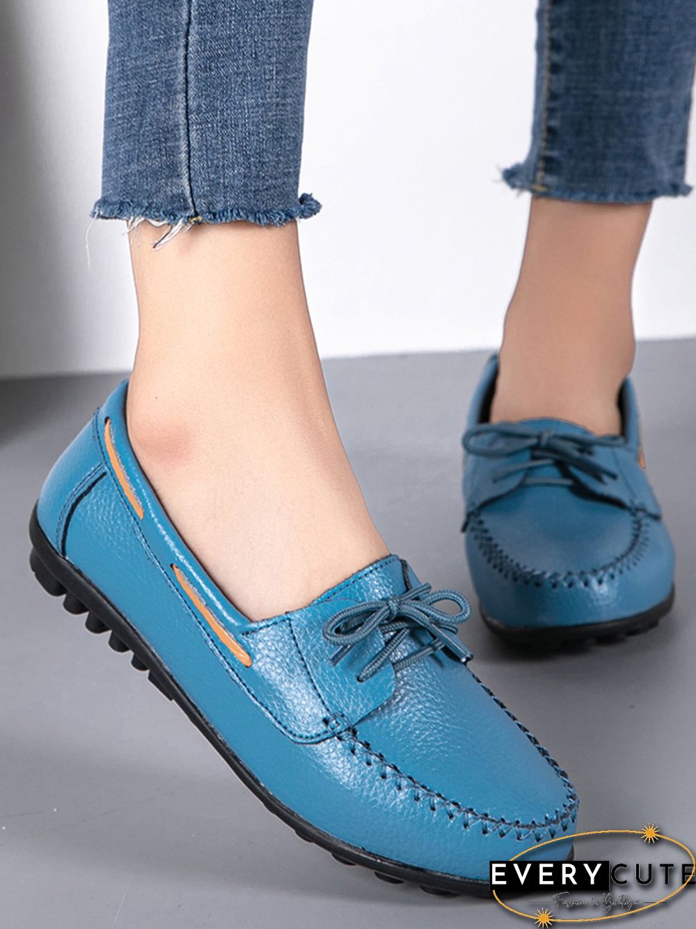 Retro Casual Simple Lace-up Flat Shoes