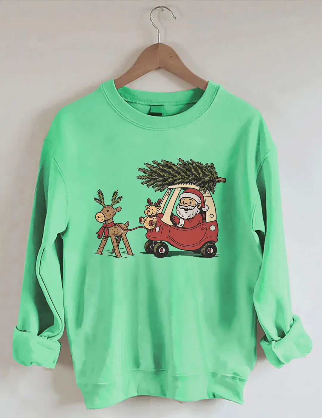 Funny Santa Car Sweatshirt
