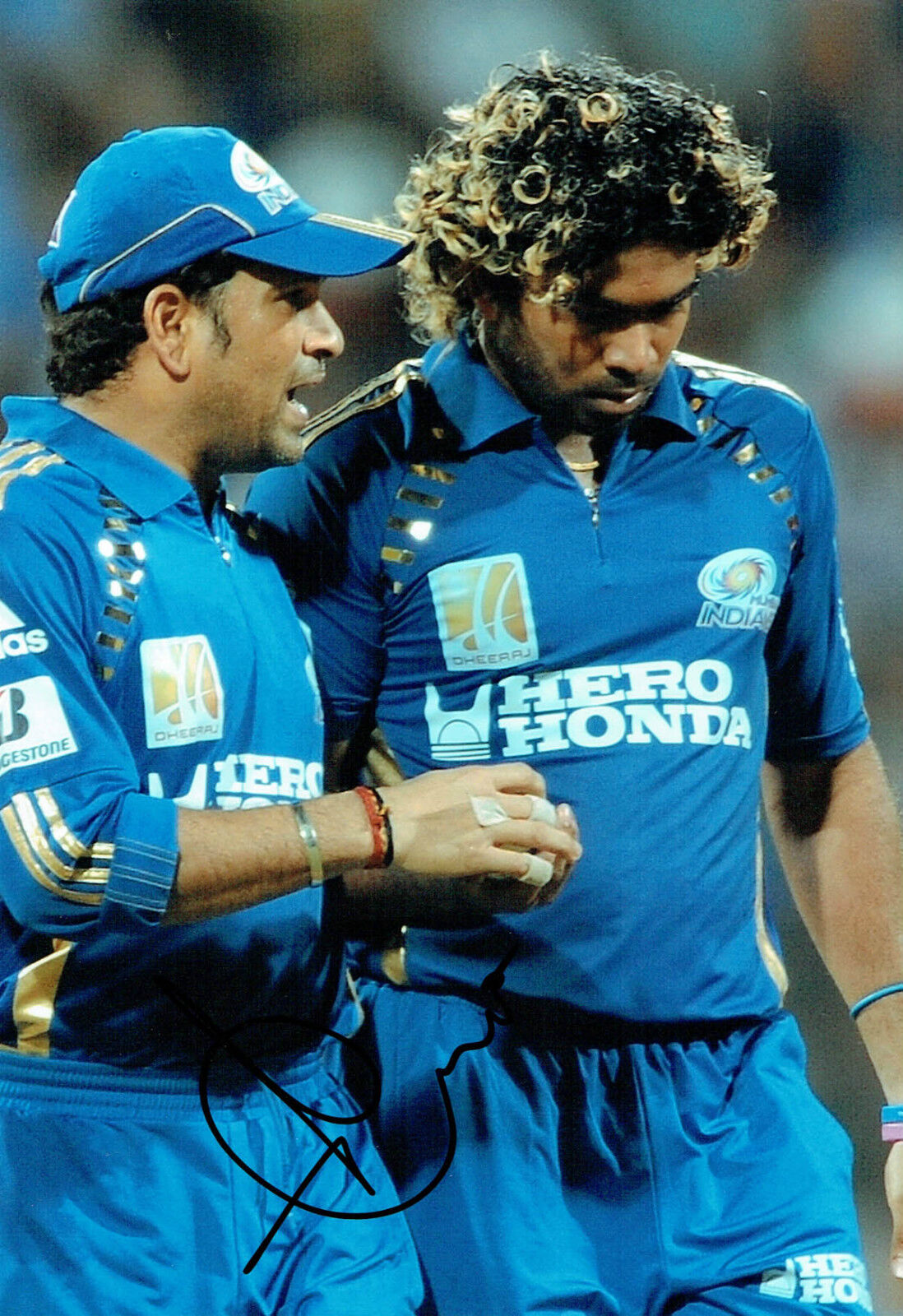 Lasith MALINGA Signed Autograph 12X8 Photo Poster painting B Sri Lanka Cricket AFTAL COA