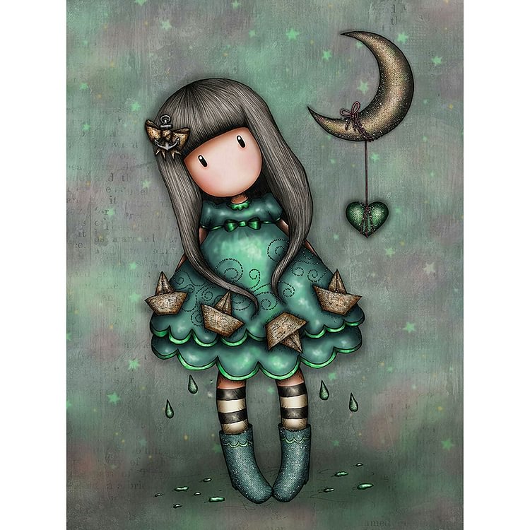 Art  Diamond Cartoon Fairy Girl Painting 30*40CM