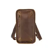 Crazy Horse Leather Retro Crossbody Bag, New Style Waist Bag, Men's Leather Belt Mini Bag, Pure Cowhide Mobile Phone Bag, Genuine Leather Trendy Bag