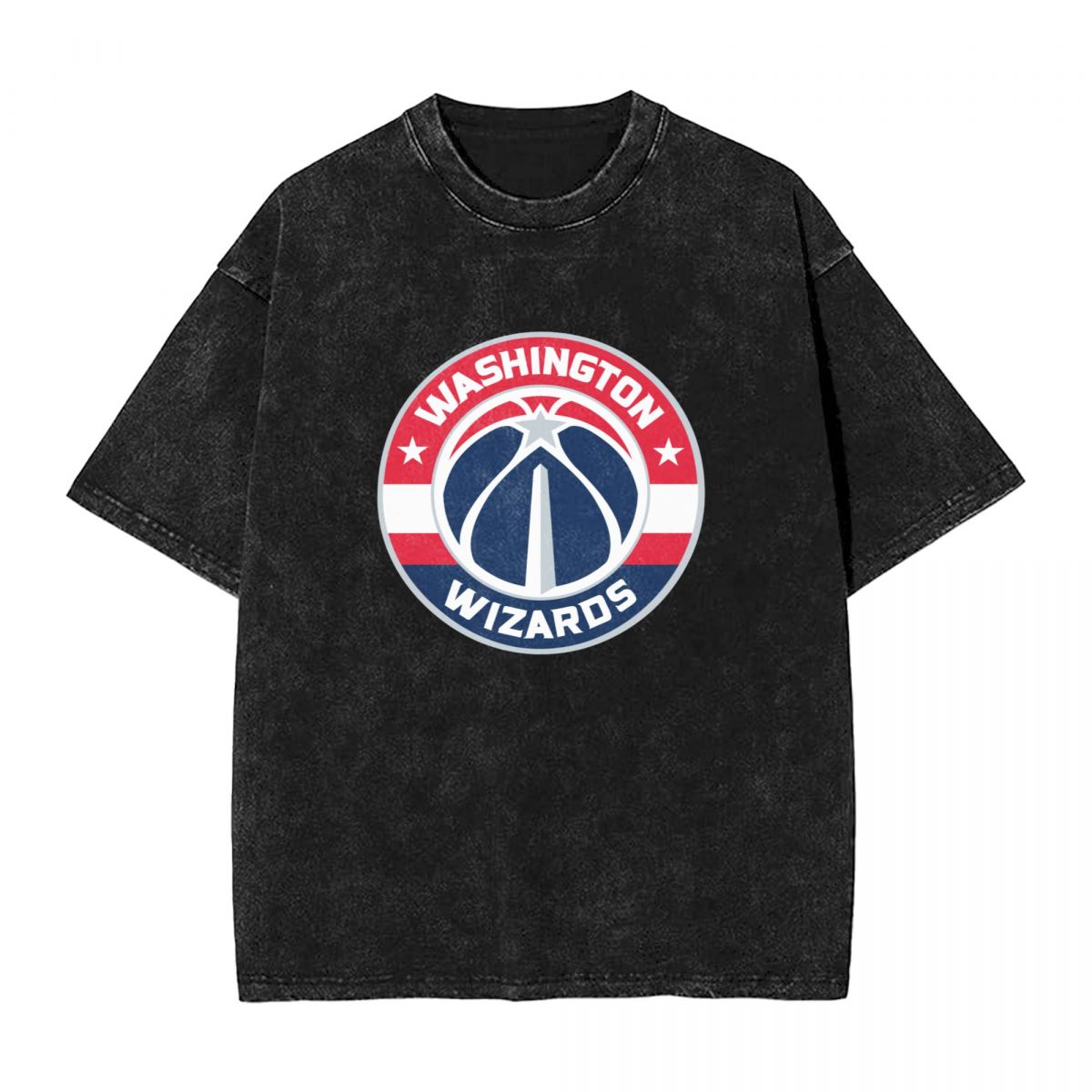 Washington Wizards Logo Printed Vintage Men's Oversized T-Shirt