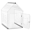 [US Local Warehouse] Acrylic Dog House Lockable Ventilated Modern Dogs Crate Clear Dog Playpen for Small and Medium Dogs Pets 24.02x15.75x23.62inch
