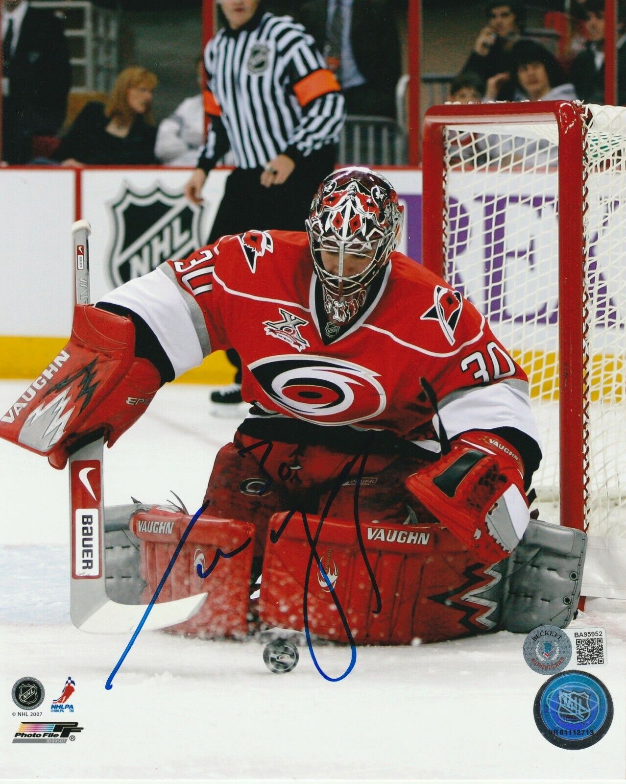 CAM WARD Signed Calgary FLAMES 8x10 Photo Poster painting with Beckett COA (BAS)