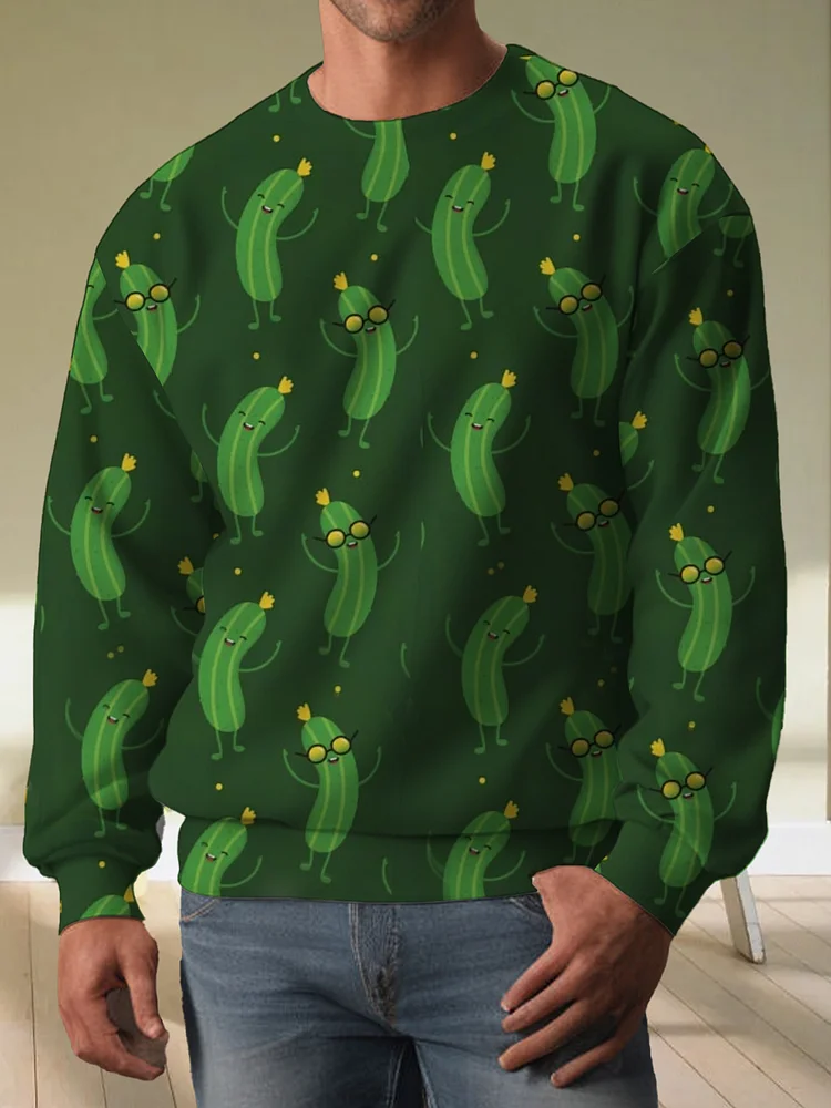 Men's Pickle Personality Crew Neck Sweatshirt socialshop