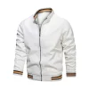 Men's Stand Collar Casual Leather Jacket