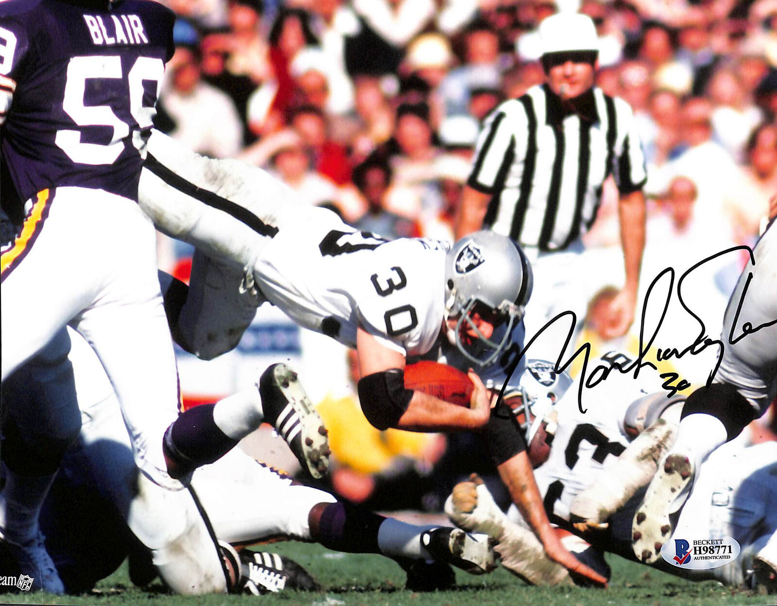 Raiders Mark Van Eeghen Authentic Signed 8x10 Photo Poster painting Autographed BAS