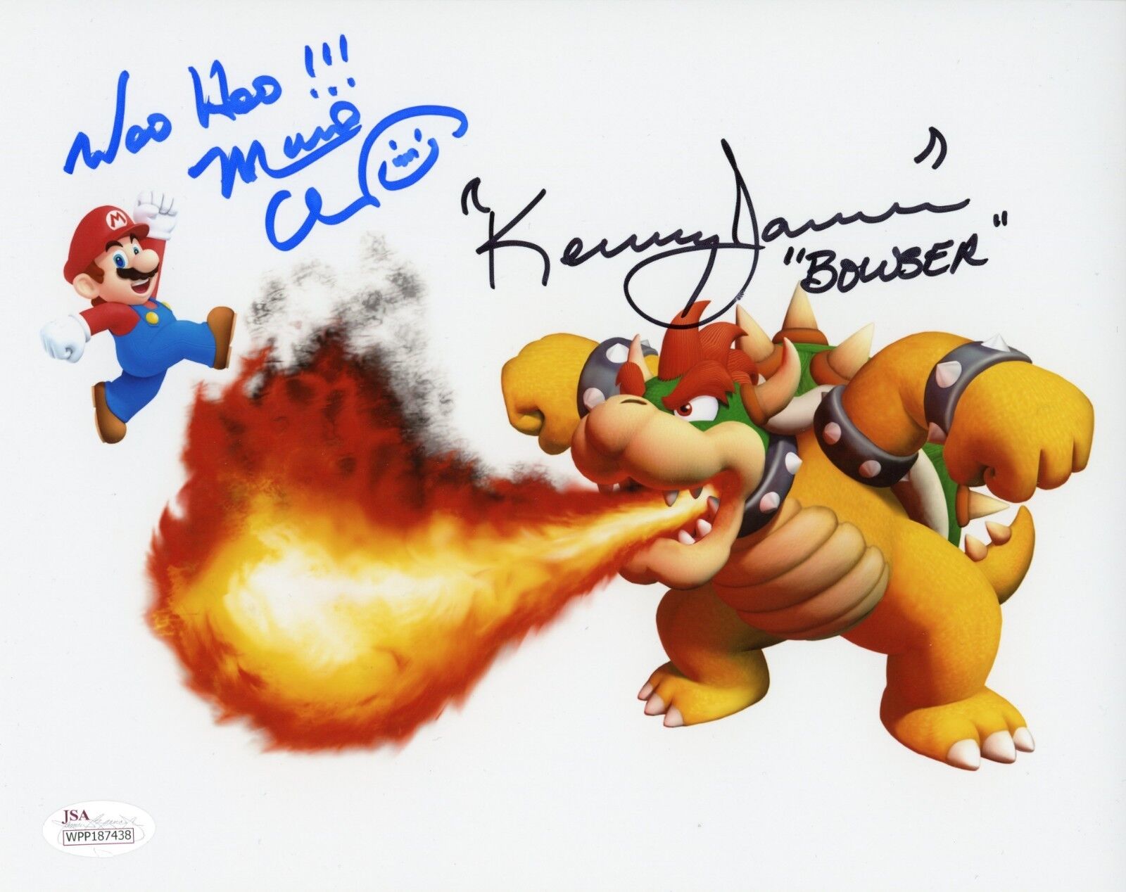 CHARLES MARTINET & KENNY JAMES Signed Nintendo SUPER MARIO 8x10 Photo Poster painting JSA COA C