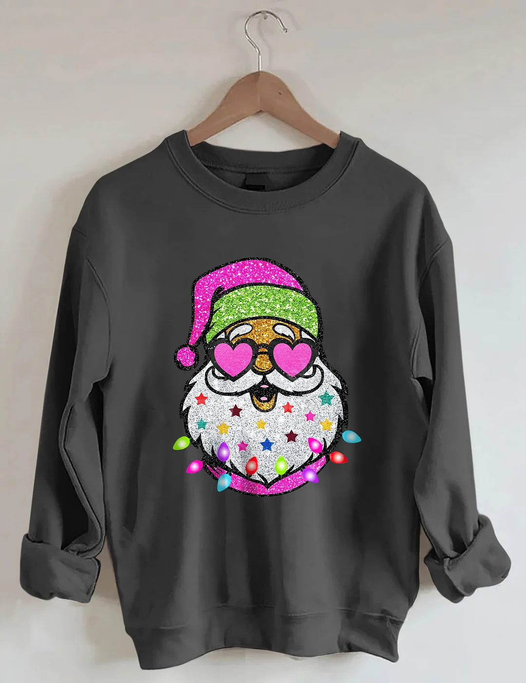 Santa With Sunglasses Sweatshirt