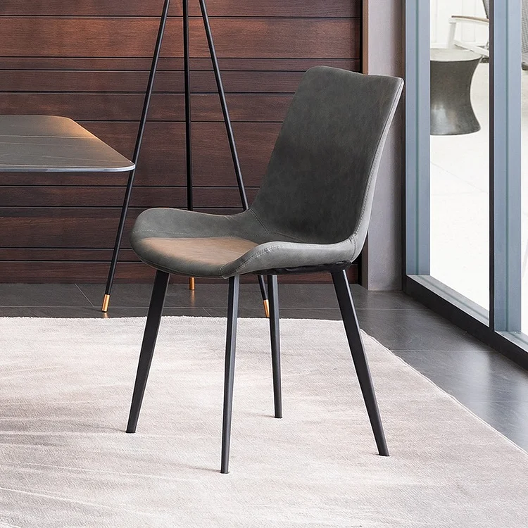 Homemys Modern PU Leather Dining Chair Upholstered 