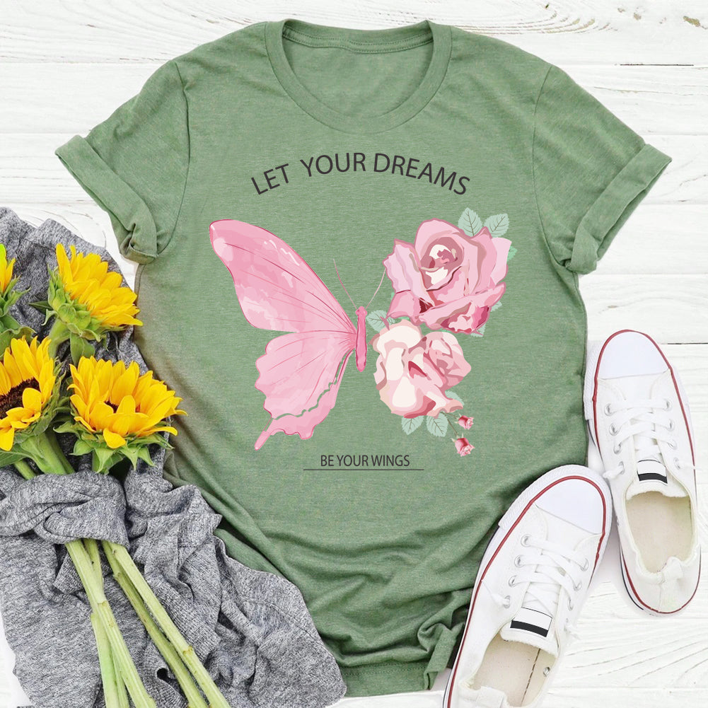 HMD let your dreams be your wings butterfly T-shirt Tee -04098-Guru-buzz