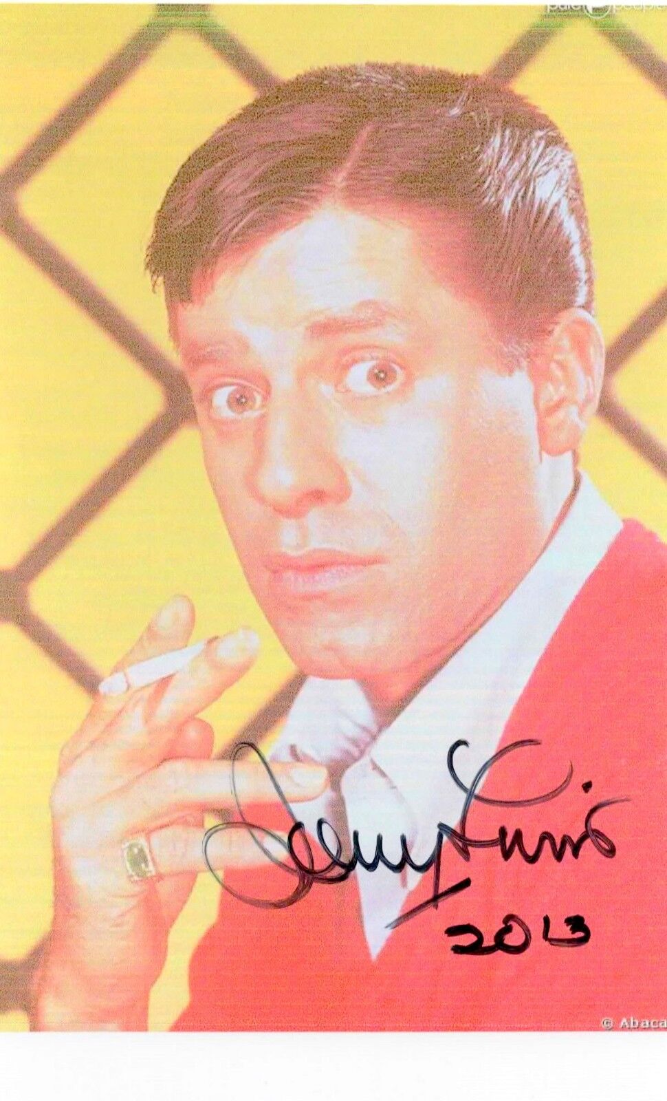 Jerry Lewis Original Autographed 4 x 6 in. Photo Poster painting