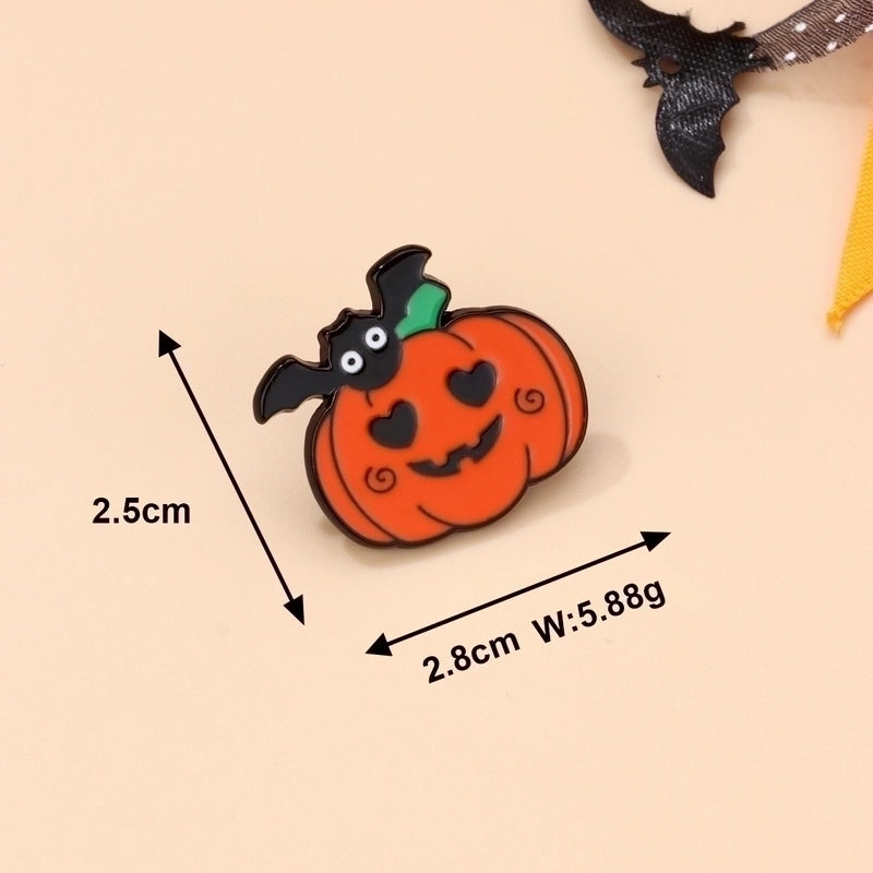 Cute Funny Pumpkin Ghost Alloy Plating Unisex Brooches
