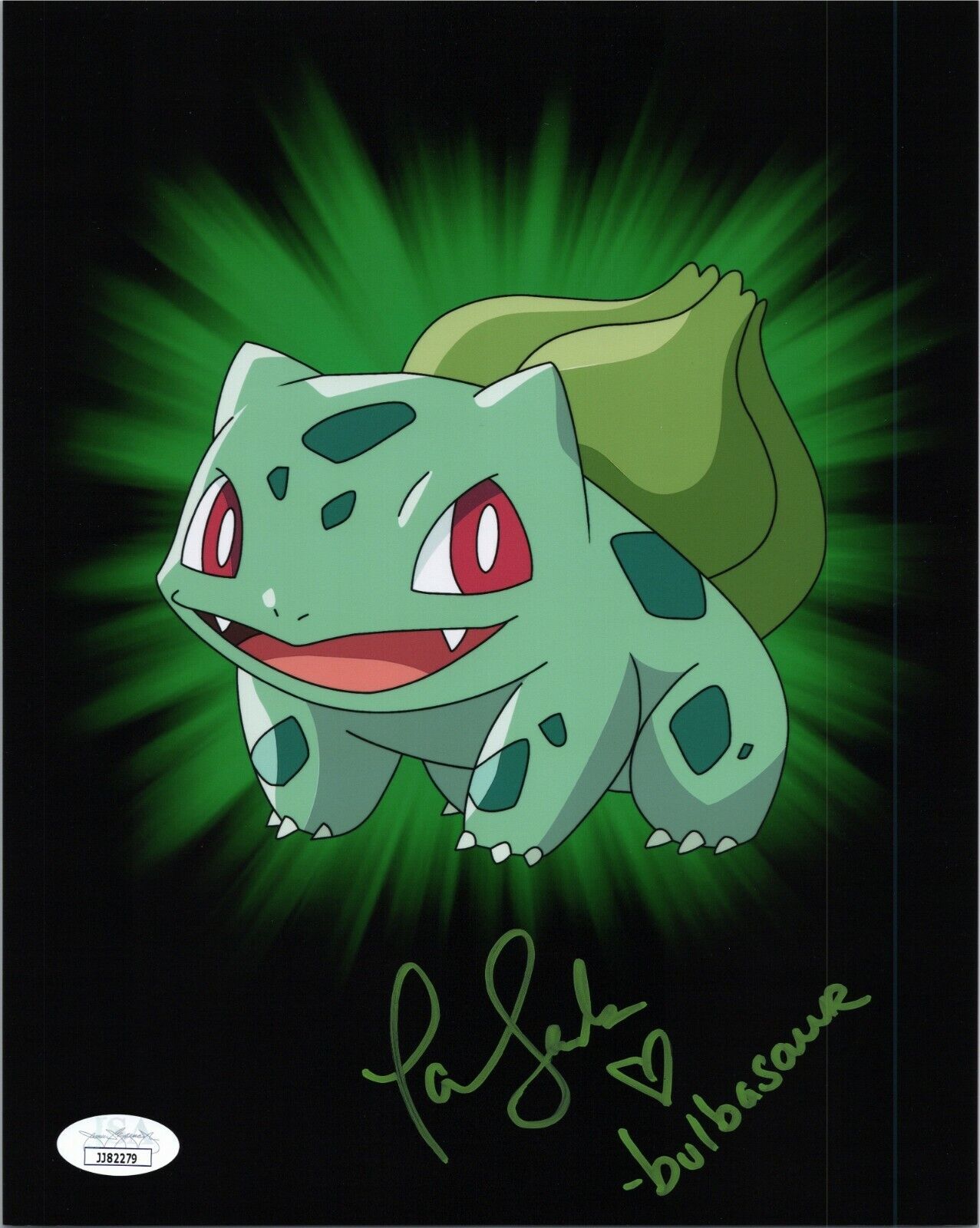 ~ TARA SANDS Authentic Hand-Signed Bulbasaur - POKEMON