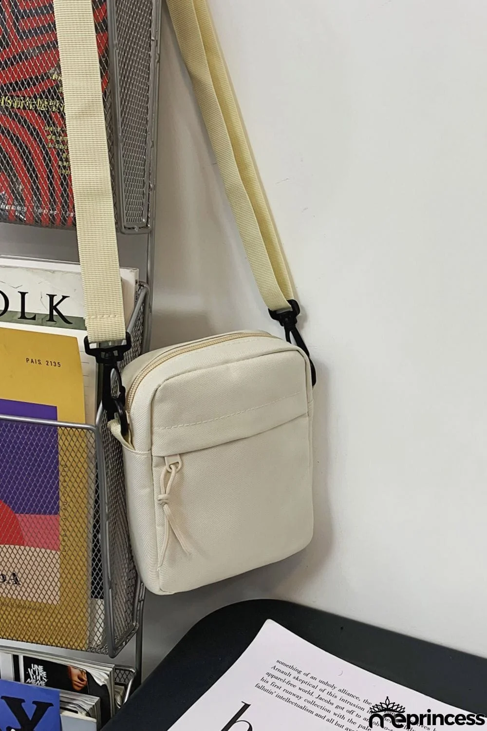 Wide Strap Polyester Crossbody Bag