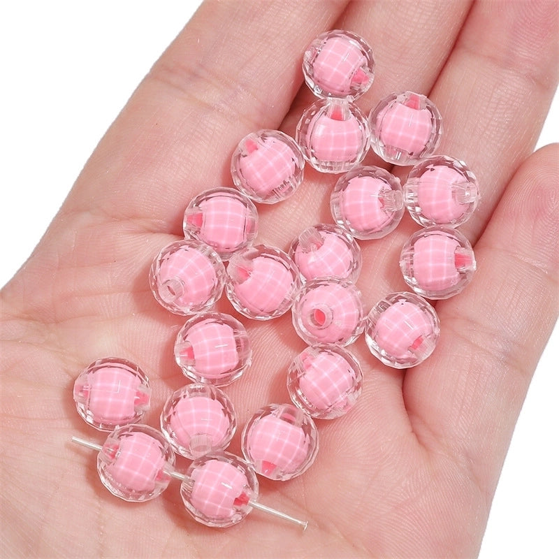 1 Set Diameter 10mm Diameter 8mm Hole 2~2.9mm Arylic Round Beads