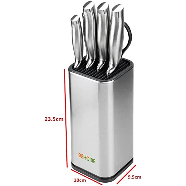 stainless steel knife block without knives