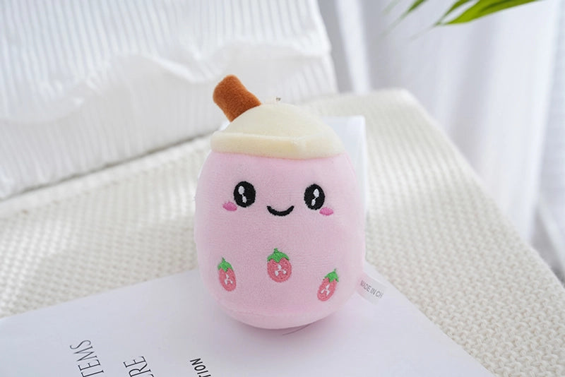 New Bubble Tea Cup Plush Toy Doll Bag Accessories Key Chain Milk Tea Shop Small Gifts