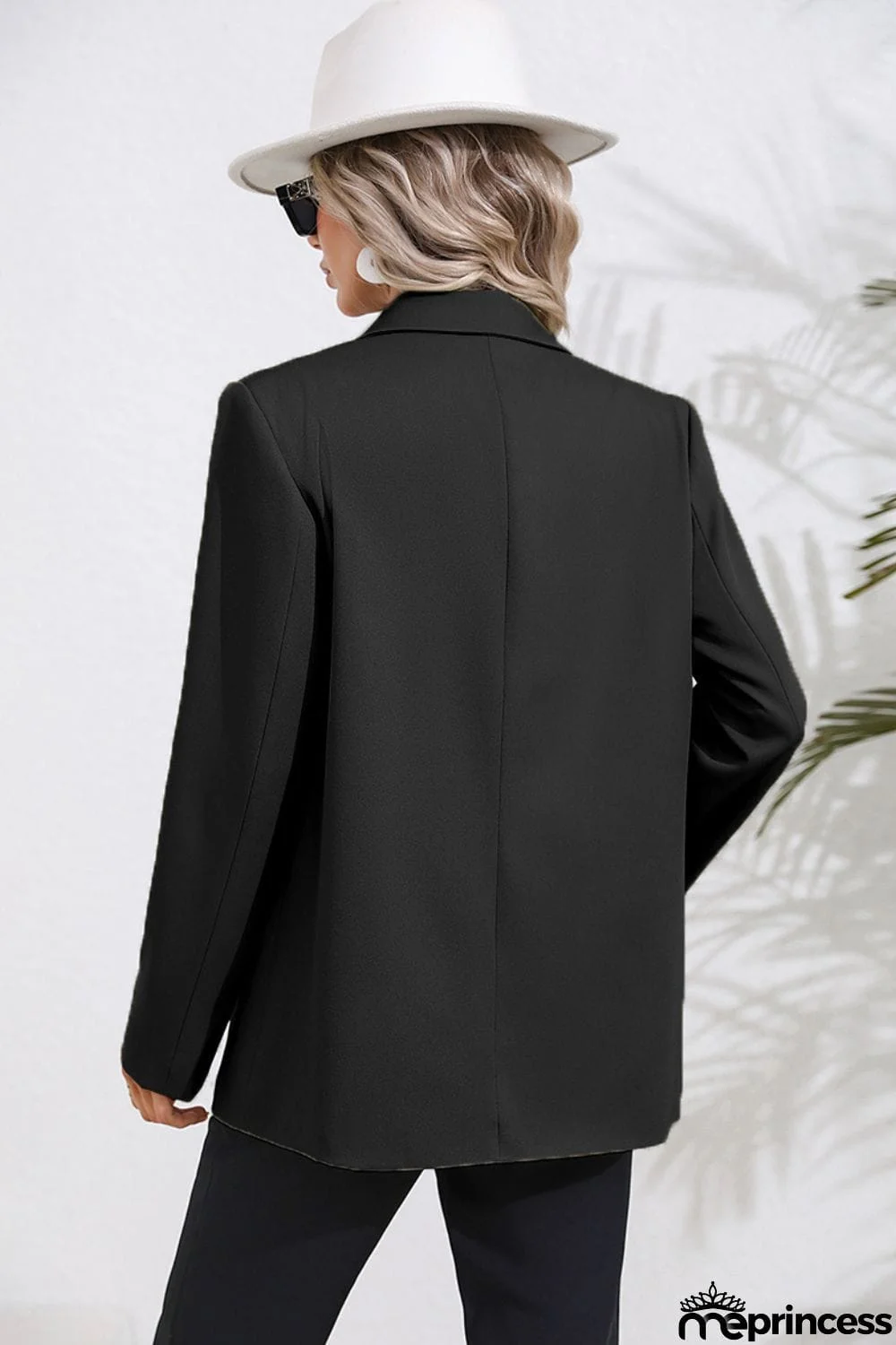 Lapel Collar Long Sleeve Blazer