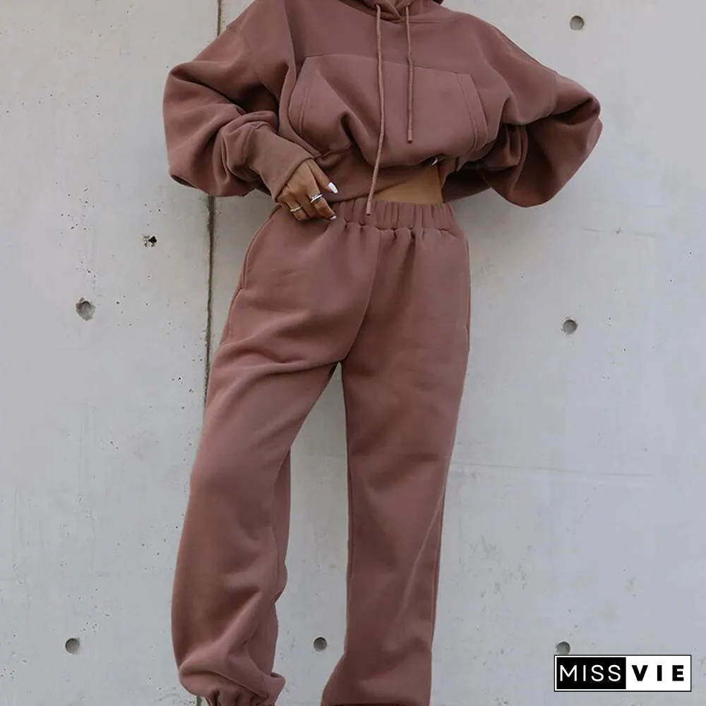 Two-Piece Sports Sweater Suit