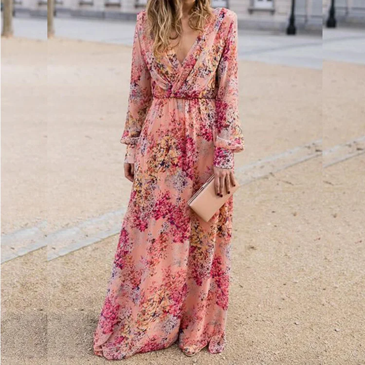 Brownm Brownm Summer New Women's Dress Thin Dress Sexy Tie Collar Print Waist Swing Dress