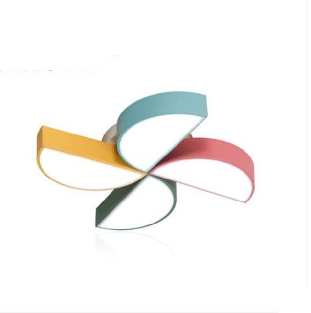 Kids BedroomCeiling Lamp LED Metal Iron Acrylic Color Windmill Children  Living Room Decoration Light Fixture